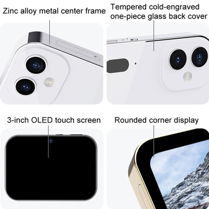 D6 CCD HD Digital Camera Movie Music Smart Camera Touch Screen Student Card Video Recorder, Excluding Memory(White) - Video Cameras by buy2fix | Online Shopping UK | buy2fix