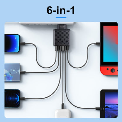 6-Ports Multifunctional Quick Charging USB Travel Charger Power Adapter, Model: Yellow AU Plug - USB Charger by buy2fix | Online Shopping UK | buy2fix