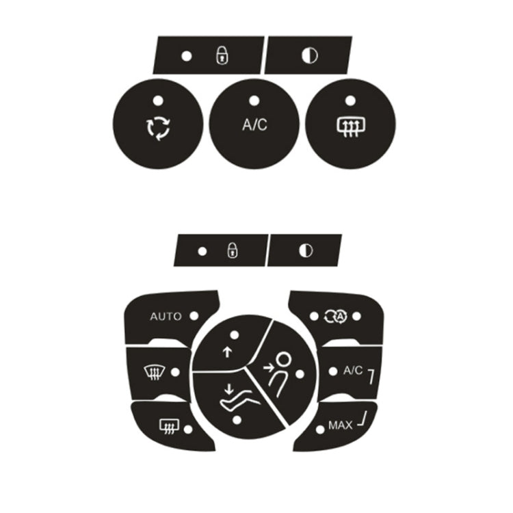 For Citroen C4L 2014-2018 Air Conditioning Door Lock Button Repair Sticker(Manual AC) - Decorative Sticker by buy2fix | Online Shopping UK | buy2fix