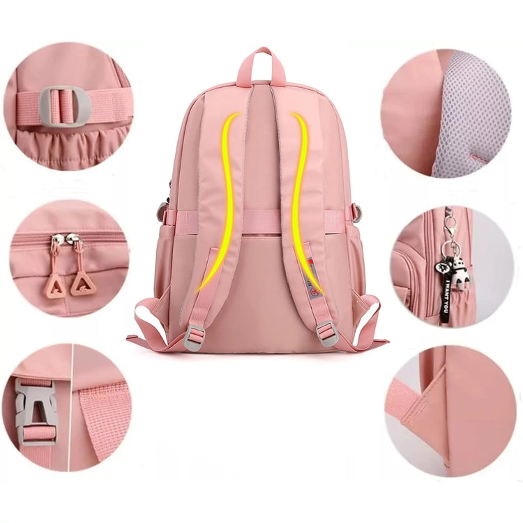 JLD  School Bag College Backpack Anti Theft Travel Bags for Teens Girls Students(Soft Pink) - Double-shoulder Bags by JLD | Online Shopping UK | buy2fix