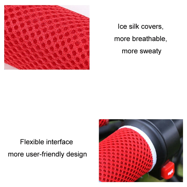 Summer Ice Silk Sweat-absorbent Breathable Electric Vehicle Grips, Color: Light Blue - Others by buy2fix | Online Shopping UK | buy2fix