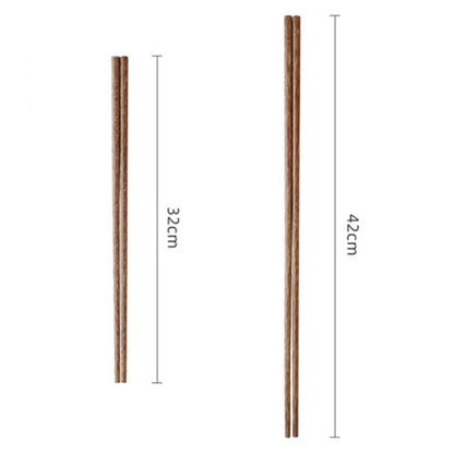 32cm Wooden Extra Long Chopsticks Household Anti-scald Non-slip Chopsticks For Hotpot Frying - Cutlery Sets by buy2fix | Online Shopping UK | buy2fix