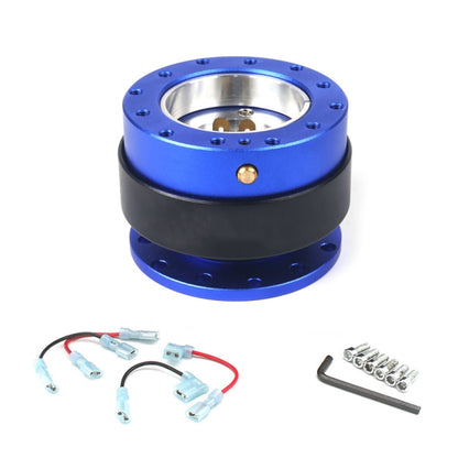 Steering Wheel With Locking Quick Release Booster Pad(Blue) - Others by buy2fix | Online Shopping UK | buy2fix