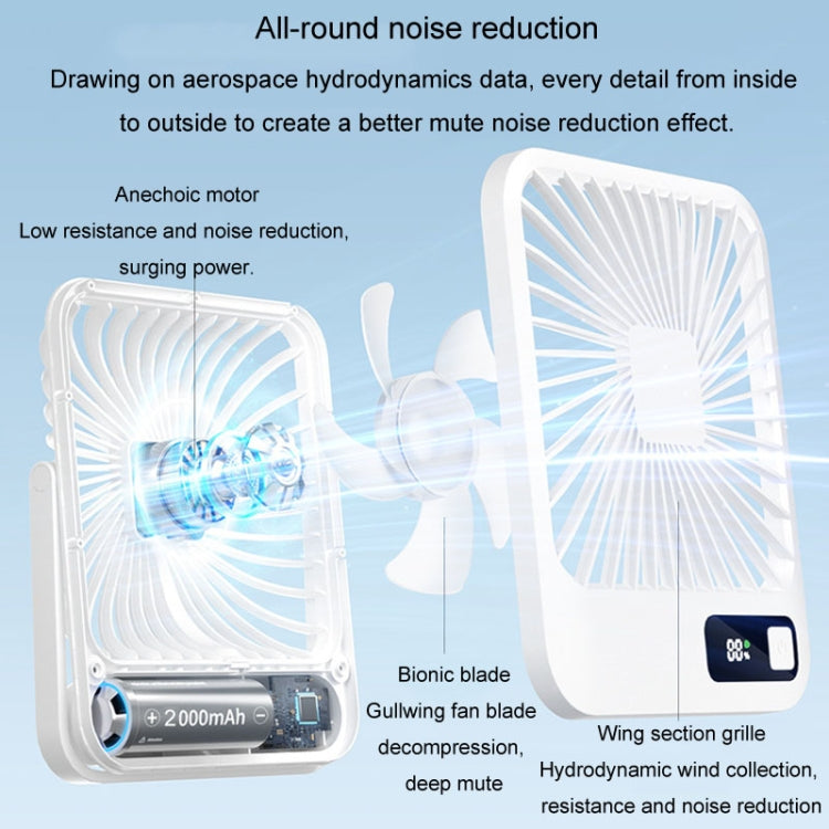 Home Desktop Wall Mounted Fan USB Portable Desktop Mini Fan(White) - Electric Fans by buy2fix | Online Shopping UK | buy2fix