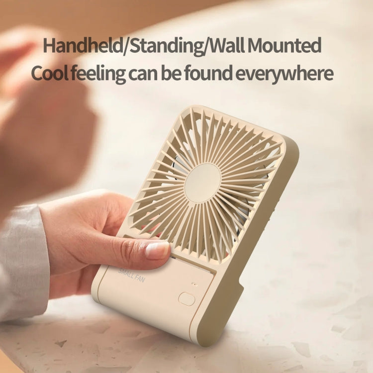 HX-123 USB Charging Wall-mounted Desktop Folding Thin and Light Small Fan(White) - Electric Fans by buy2fix | Online Shopping UK | buy2fix
