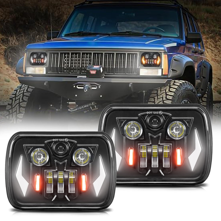 7-Inch Mechanic Car Modified Headlights For Wrangler(R16) - LED Headlamps by buy2fix | Online Shopping UK | buy2fix