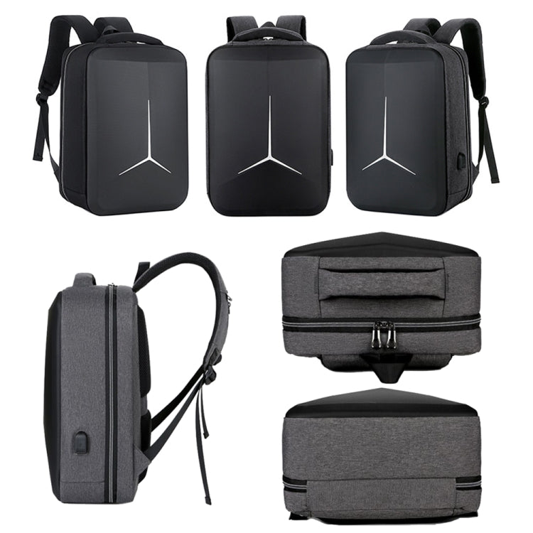 17 inch Multifunctional Waterproof Business Sports Laptop Backpack with USB Port(Dark Gray) - Backpack by buy2fix | Online Shopping UK | buy2fix