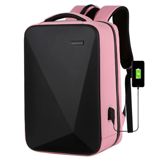 16 inch Large Capacity Password Lock Anti-Theft Laptop Backpack With USB Port(Pink) - Backpack by buy2fix | Online Shopping UK | buy2fix