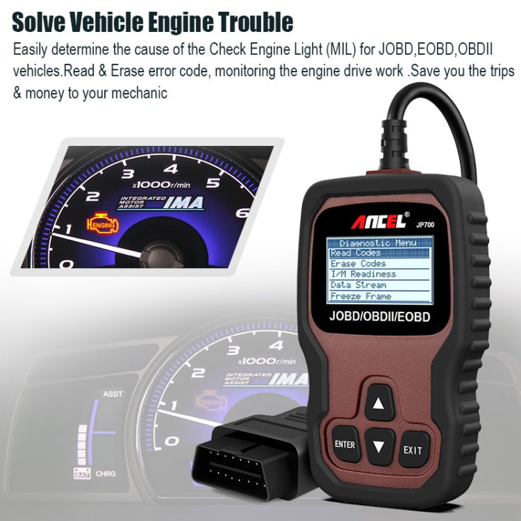 Ancel JOBD+EOBD/OBD-II Car Error Code Diagnostic scanner - Code Readers & Scan Tools by Ancel | Online Shopping UK | buy2fix