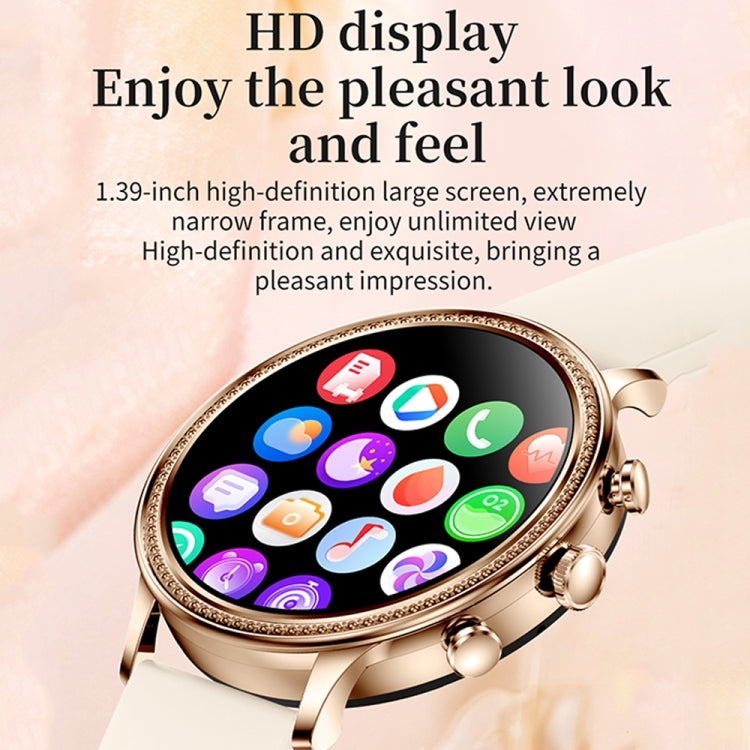 V60 1.39 Inch Health Monitoring Multifunctional Waterproof Bluetooth Call Smart Watch, Color: Gold - Smart Watches by buy2fix | Online Shopping UK | buy2fix