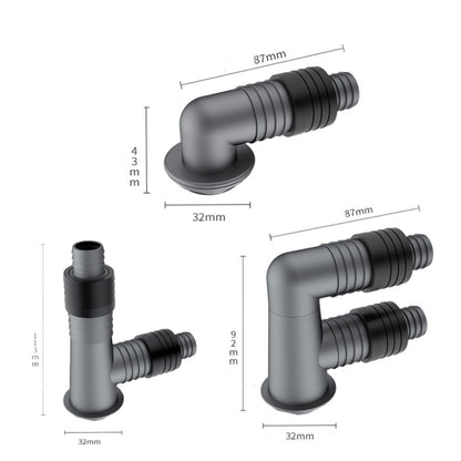 All-Copper Washing Machine Floor Drain Connector Hardware Pipe Accessories, Spec: Straight Chrome - Washing Machines & Accessories by buy2fix | Online Shopping UK | buy2fix