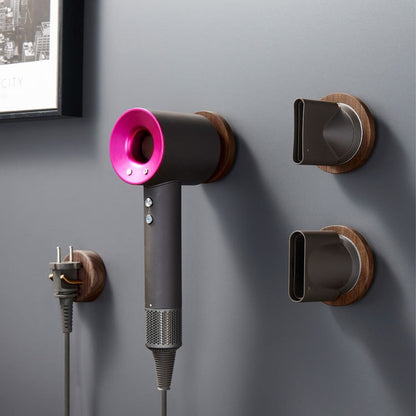 For Dyson Hair Dryer Walnut Wall-mounted Storage Rack Wooden Shelf - For Dyson Accessories by buy2fix | Online Shopping UK | buy2fix