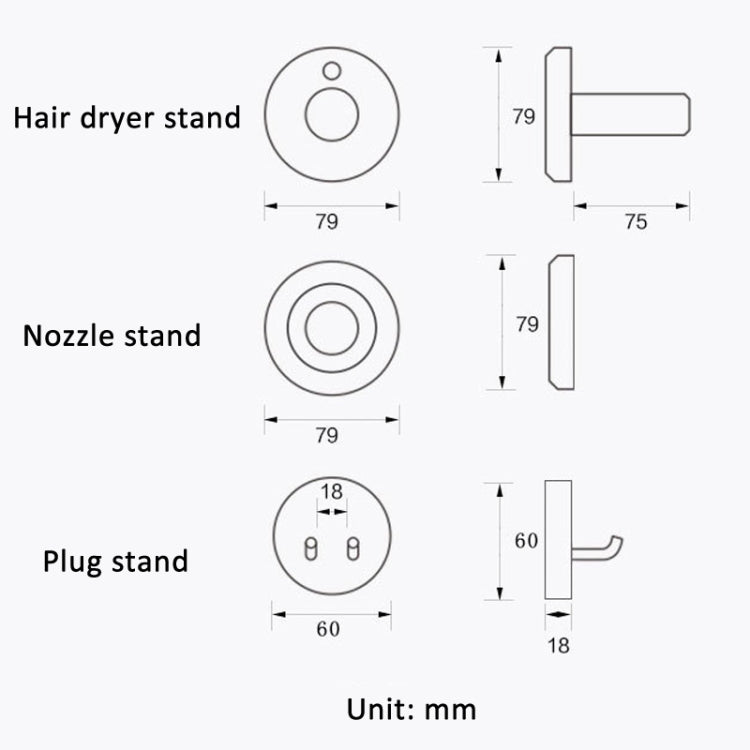 For Dyson Hair Dryer Walnut Wall-mounted Storage Rack Wooden Shelf - For Dyson Accessories by buy2fix | Online Shopping UK | buy2fix