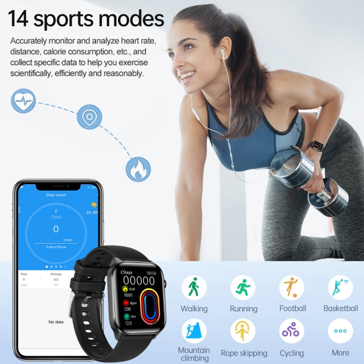 T12Pro 1.85-inch IP67 Waterproof Sports Health Monitoring Bluetooth Call Smart Watch(Pink) - Smart Watches by buy2fix | Online Shopping UK | buy2fix