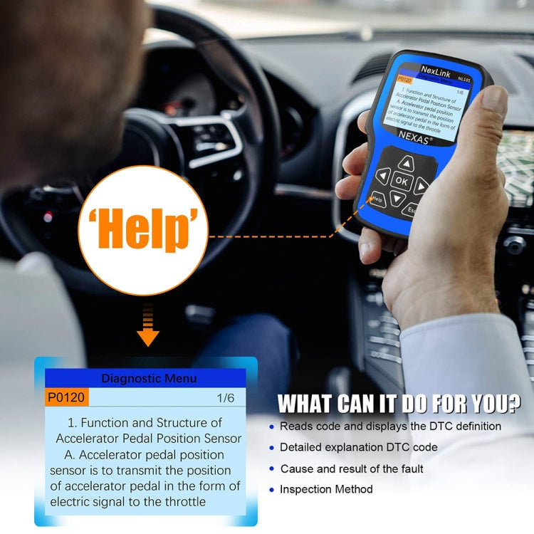 Nexas NL101 Universal OBD2 Scanner Diagnostic Tool & Battery Tester With OBDII - Code Readers & Scan Tools by Nexas | Online Shopping UK | buy2fix