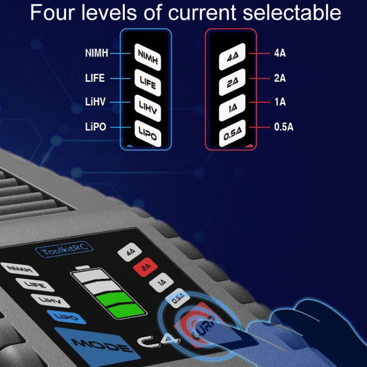 ToolkitRC C4 50W Drones Simple Li-Po Battery Balance Charger(EU Plug) - Charger by ToolkitRC | Online Shopping UK | buy2fix