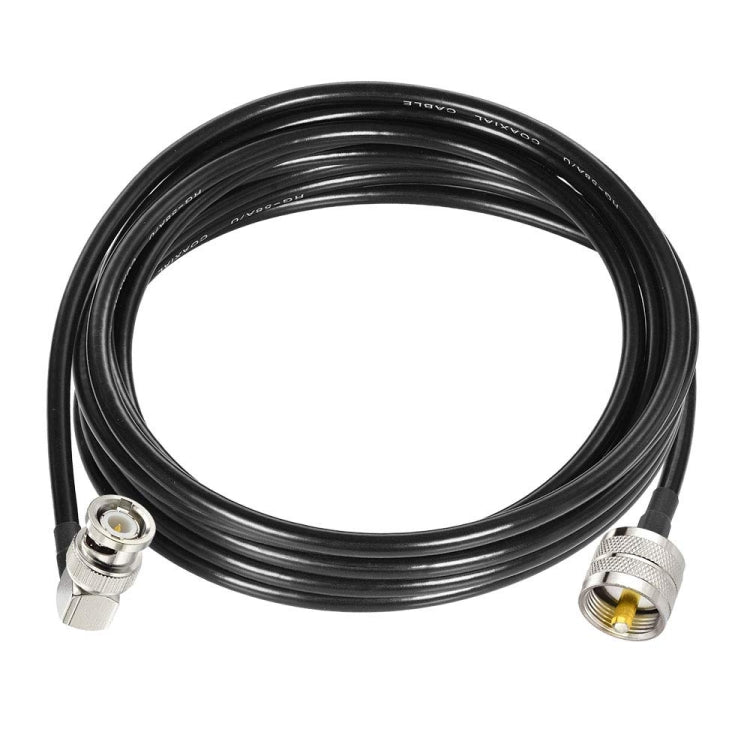 0.5m BNC Male Right Angle To UHF PL259 Male RG58 Coaxial Cable - Connectors by buy2fix | Online Shopping UK | buy2fix