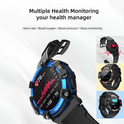 LOKMAT ATTACK 2 PRO 1.39-Inch 5ATM Waterproof Health Monitoring Bluetooth Smart Watch(Gold) - Smart Watches by LOKMAT | Online Shopping UK | buy2fix