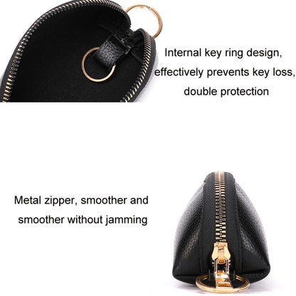 Mini Car Key Bag Large Capacity Soft Leather Coin Purse(Black) - Car Key Cases by buy2fix | Online Shopping UK | buy2fix