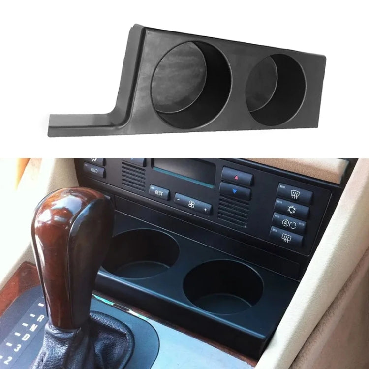 For BMW 5 Series E39/528i/530i/M5 Left-hand Drive Car Central Control Cup Holder, Color: Rosewood Color With Groove - Car Drink Holders by buy2fix | Online Shopping UK | buy2fix