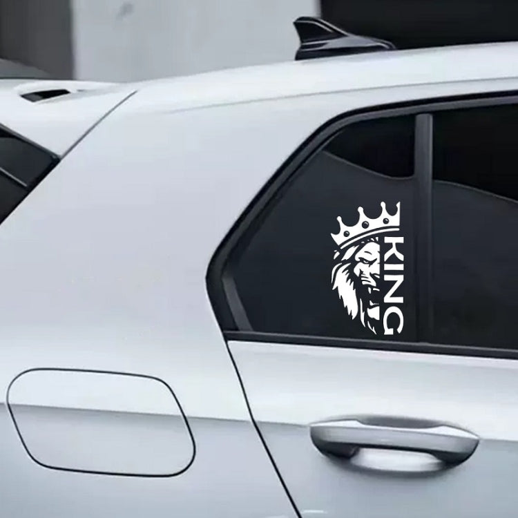 Lion Crown Car Decorative Sticker(Black) - Decorative Sticker by buy2fix | Online Shopping UK | buy2fix