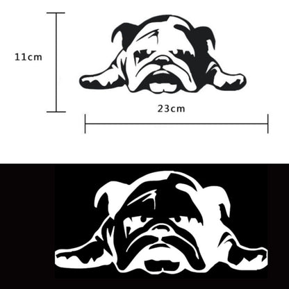 2pcs British Tired Puppy Car Decorative Sticker(Black) - 3D Creative Stickers by buy2fix | Online Shopping UK | buy2fix