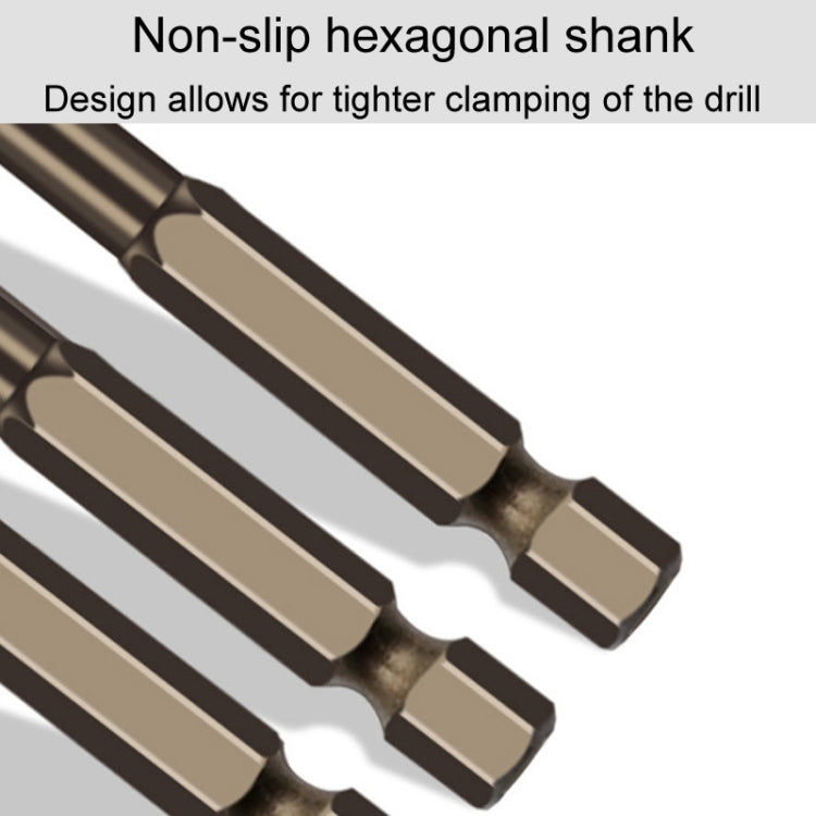 8mm Hexagonal Shank Spiral Flute Cross Alloy Drill Bits Glass Tile Four Edge Drivers - Drill & Drill Bits by buy2fix | Online Shopping UK | buy2fix