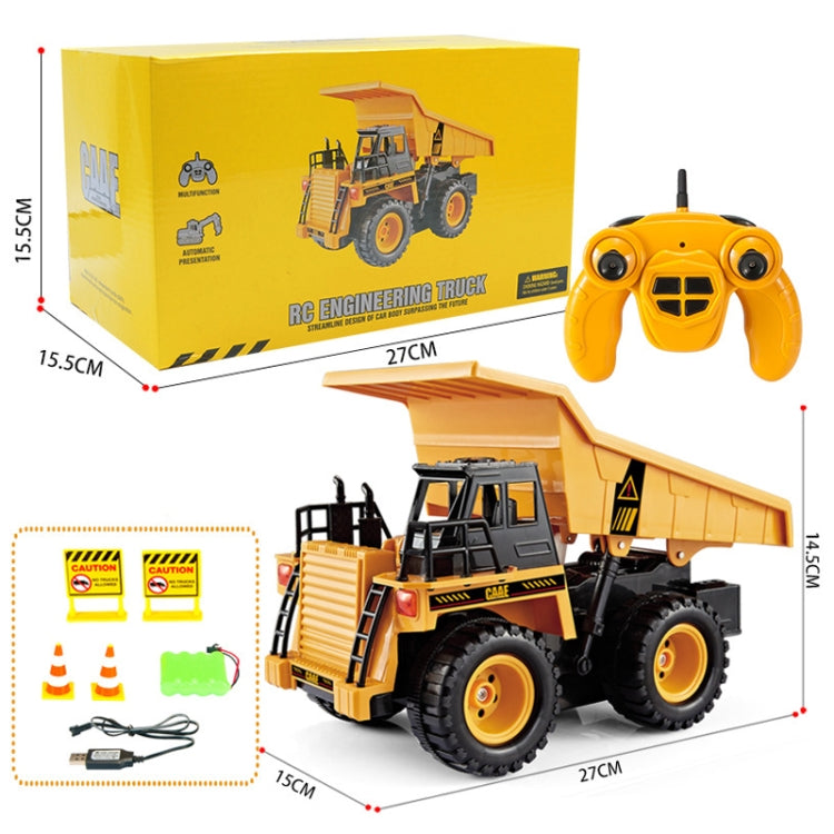 2.4G RC Dumper Truck Simulation Engineering Vehicle Model Children Electrical RC Truck Toy(Yellow) - RC Cars by buy2fix | Online Shopping UK | buy2fix