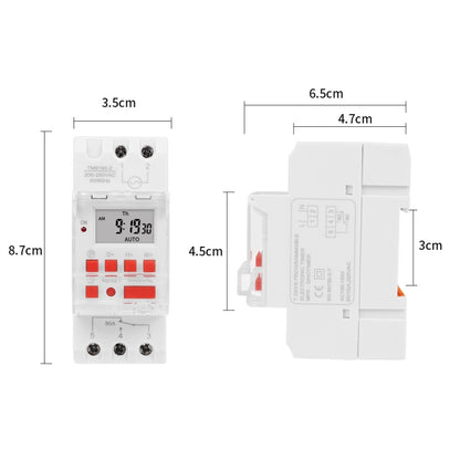 SINOTIMER TM919BK 85-265V AC 30A Programmable Digital Timer Switch Automatic Cycle Timing Controller - Switch by SINOTIMER | Online Shopping UK | buy2fix