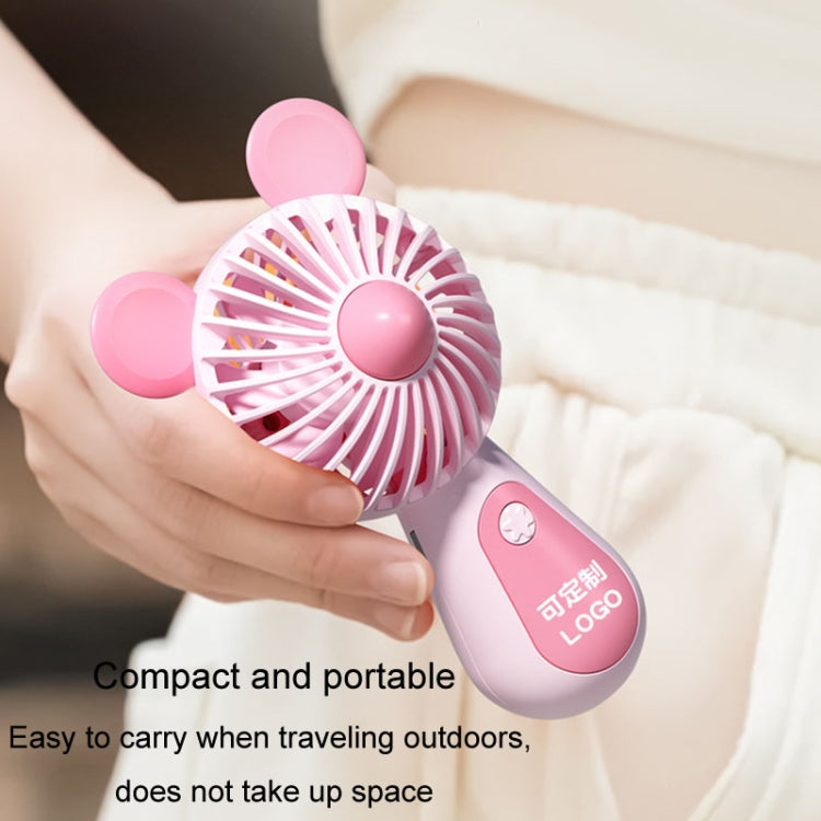 Cute Cartoon Handheld Small Fan Mini Portable USB Charging Fan, Size: Deer(Purple) - Electric Fans by buy2fix | Online Shopping UK | buy2fix