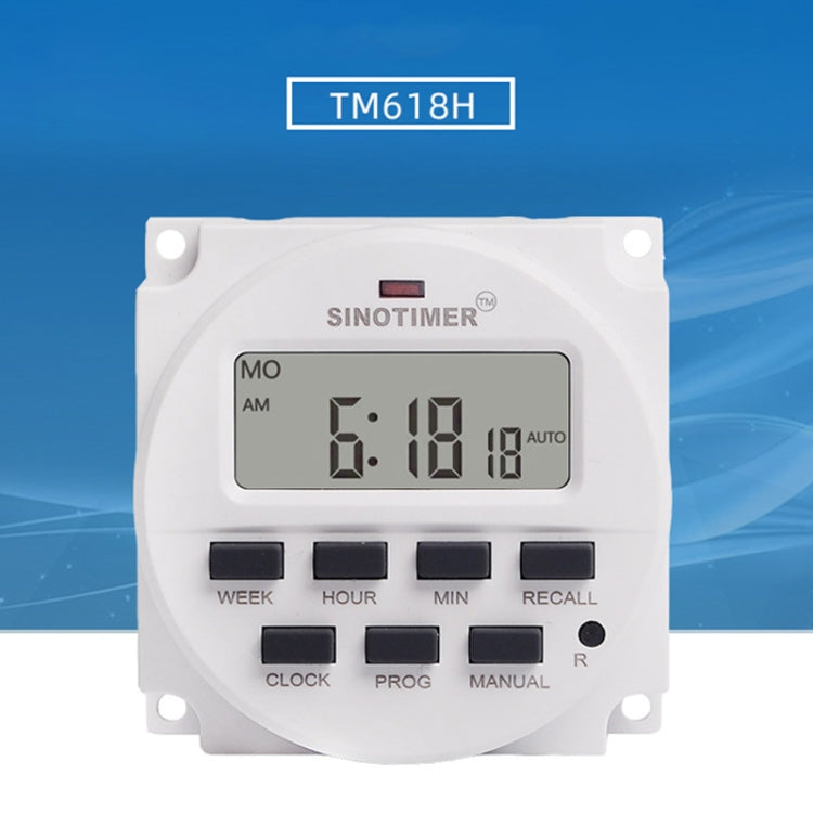 SINOTIMER Programmable Timer Switch Time Controller, Model: TM618H-3 24V - Digital Countdown by SINOTIMER | Online Shopping UK | buy2fix