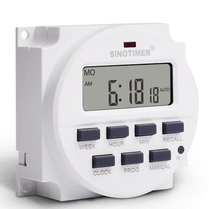 SINOTIMER Programmable Timer Switch Time Controller, Model: TM618H-3 24V - Digital Countdown by SINOTIMER | Online Shopping UK | buy2fix