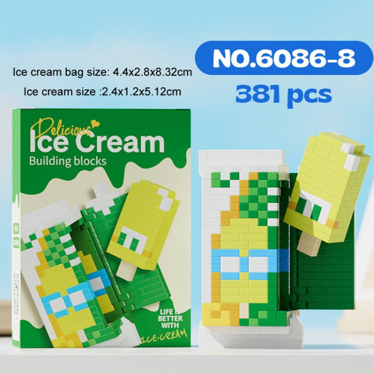 6086-8 Green Mood Childhood Memory Ice-Cream Series Micro-Particle Building Block Toys Birthday Gift - Building Blocks by buy2fix | Online Shopping UK | buy2fix