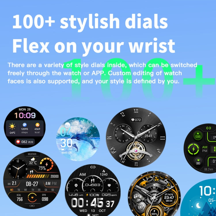 F207 Smart Watch 1.35-Inch Narrow Edge Screen Supports Bluetooth Calls / 24H Health Monitoring / 150+ Sports Modes, Color: Black Silicone - Smart Watches by buy2fix | Online Shopping UK | buy2fix