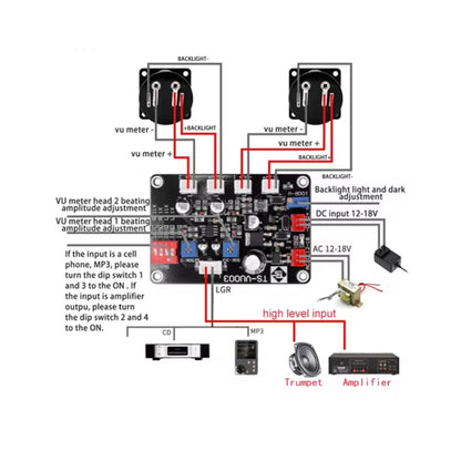 VU Meter Driver Board Module Adjusts Power Amplifier(TS-VU003) - Boards & Shields by buy2fix | Online Shopping UK | buy2fix