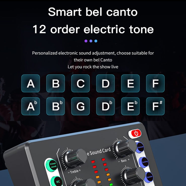 M8 Recording And Singing Live Bluetooth Sound Card Set, Color: Black+Black Cantilever - Live Sound Effects Processors by buy2fix | Online Shopping UK | buy2fix