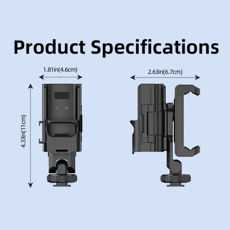 For DJI Osmo Pocket 3 Phone Holder Expansion Bracket With 3 Cold Shoe Port(Black) - Mount & Holder by buy2fix | Online Shopping UK | buy2fix