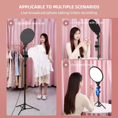 12.6 Inch Full-Screen Selfie Ring Light Tripod Set For Live Stream, Spec: 210cm Overhead Shot - Selfie Light by buy2fix | Online Shopping UK | buy2fix