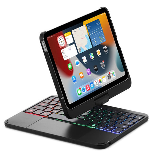 For iPad Mini 6 Tablet Bluetooth Keyboard With Backlight 360 Degree Rotation(Black) - For iPad mini by buy2fix | Online Shopping UK | buy2fix