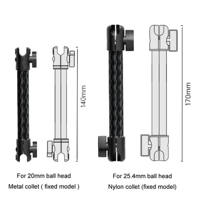 Car Phone Mount Extension Arm Double Jointed Swivel Adjustment Carbon Fiber Bracket Connecting Rod, Model: 170mm For 25.4mm Ball Head - Car Holders by buy2fix | Online Shopping UK | buy2fix