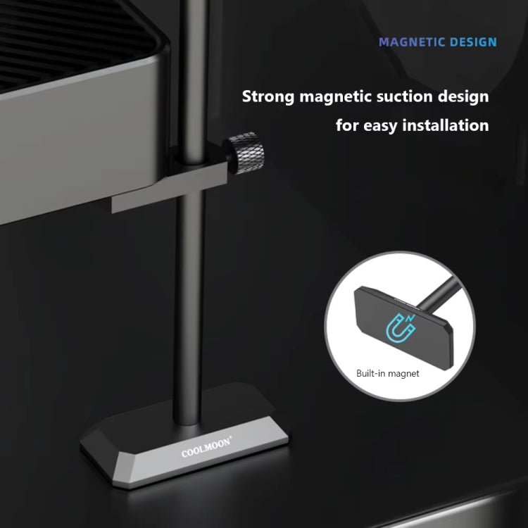 COOLMOON GH195 Desktop Computer Vertical Mounted Graphics Card Protection Shelf Metal Rod Magnetic Support Bracket, Color: Silver - Caddies & Enclosures by COOLMOON | Online Shopping UK | buy2fix