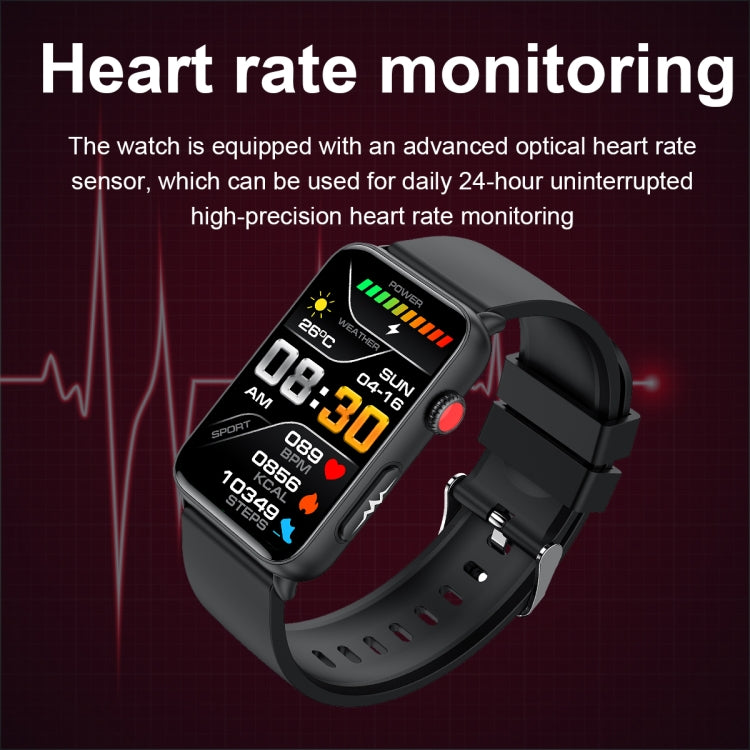 Smart Watch Ring ECG Temperature Heart Rate Blood Pressure Health Bluetooth Talking Watch, Color: Brown Leather - Smart Wristbands by buy2fix | Online Shopping UK | buy2fix