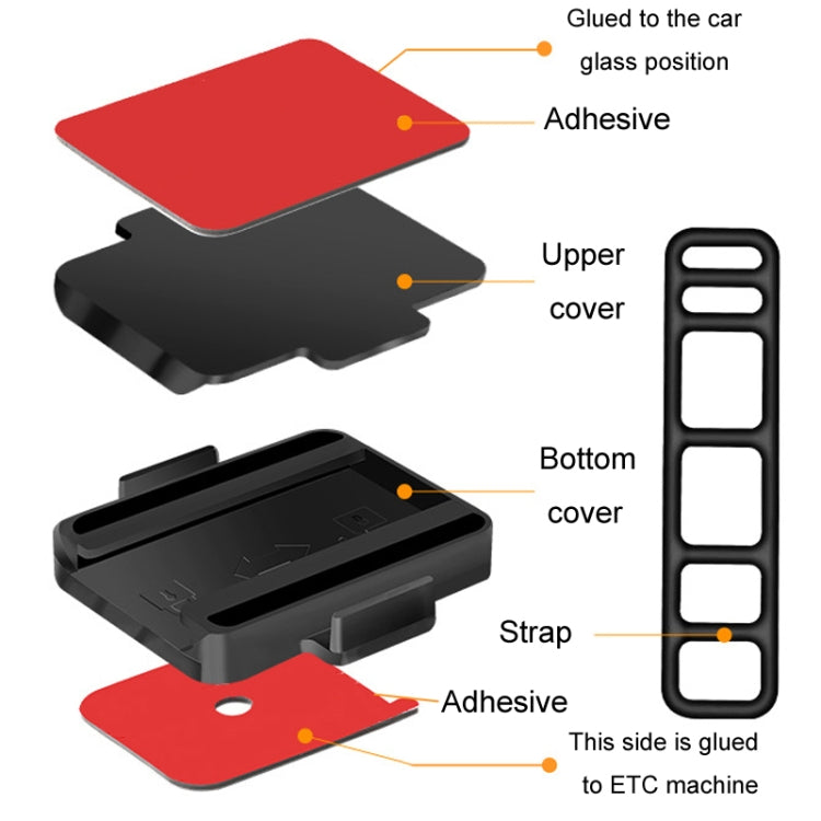 Automotive Removable ETC Slide Bracket Car Anti-Drop Holder, Color: Transparent - Car Holders by buy2fix | Online Shopping UK | buy2fix