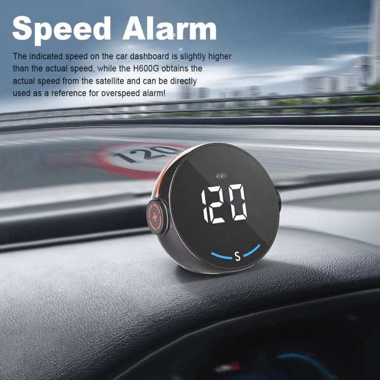 Head-up Display USB Powered Car GPS Altitude Meter(H600G) - Head Up Display System by buy2fix | Online Shopping UK | buy2fix