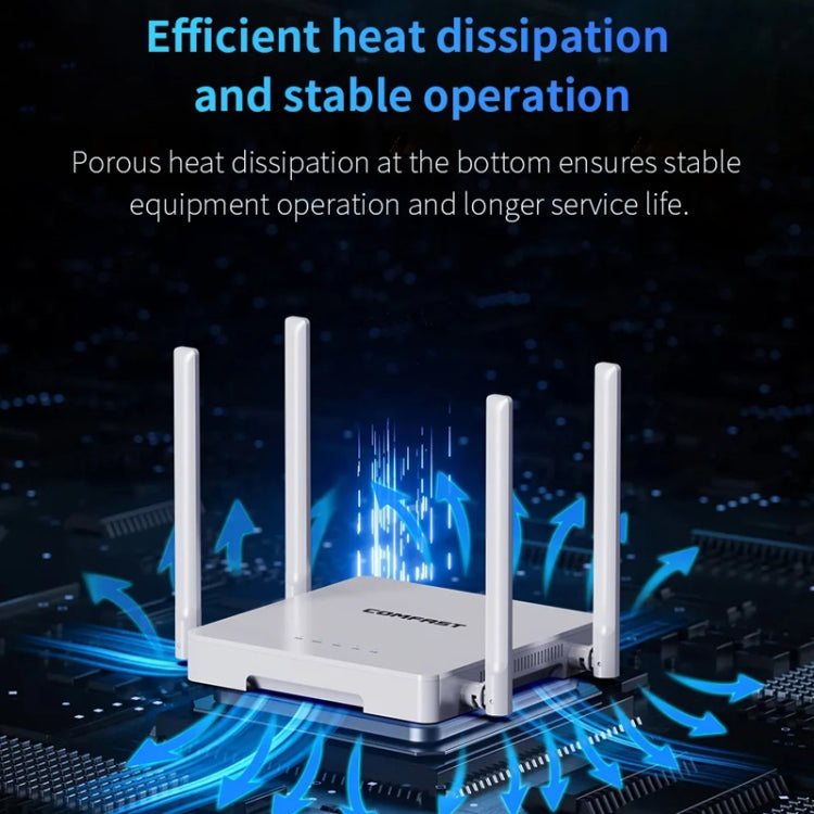 COMFAST CF-WR630AX 3000Mbps Dual-Band WiFi6 MESH Router 4x5dBi Antenna EU Plug - Wireless Routers by COMFAST | Online Shopping UK | buy2fix