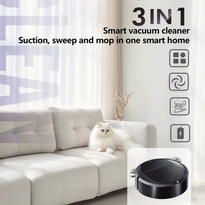 Intelligent Sweeper Robot Home Automatic 3 In 1 Integrated Cleaning Machine Vacuum Cleaner, Style: Rechargeable White - Robot Vacuum Cleaner by buy2fix | Online Shopping UK | buy2fix