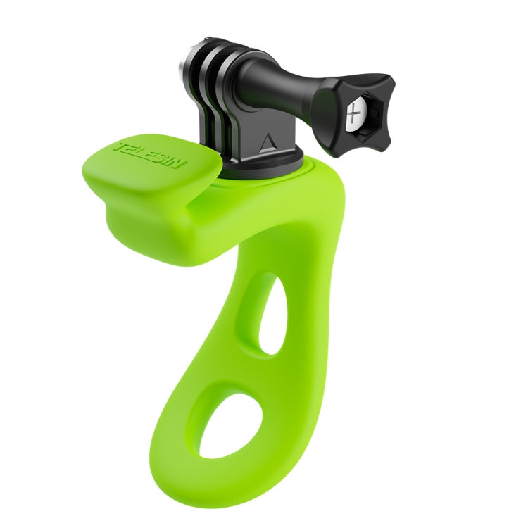 TELESIN Action Camera Mount Silicone Adjustable Mini Flexible Bracket For GoPro HERO / Insta360 / DJI Action Camera(Green) - Connection Mount by TELESIN | Online Shopping UK | buy2fix