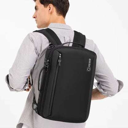 Ozuko Business Laptop USB Backpack Men Schoolbag(Dark Gray) - Backpack by ozuko | Online Shopping UK | buy2fix