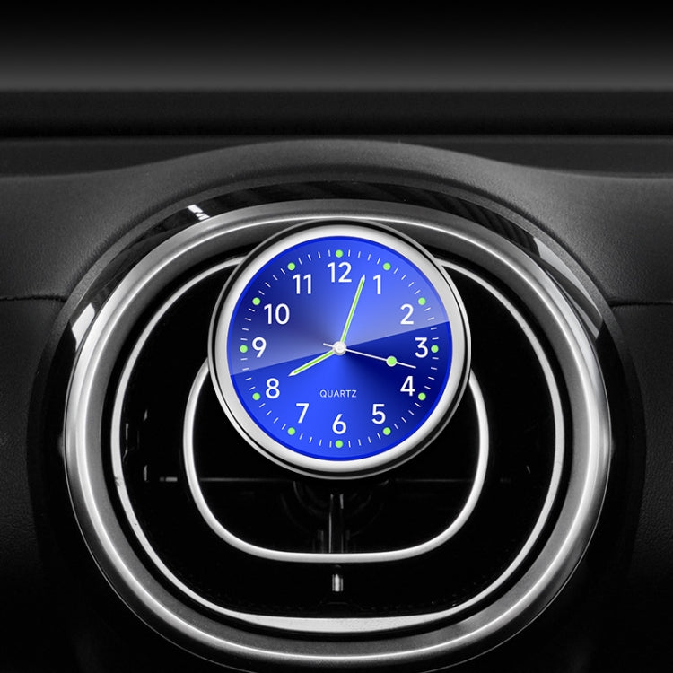 Car Digital Electronic Quartz Luminous Clock, Color: Ruby Blue+Air Outlet Clip - Clocks & Car Meters by buy2fix | Online Shopping UK | buy2fix