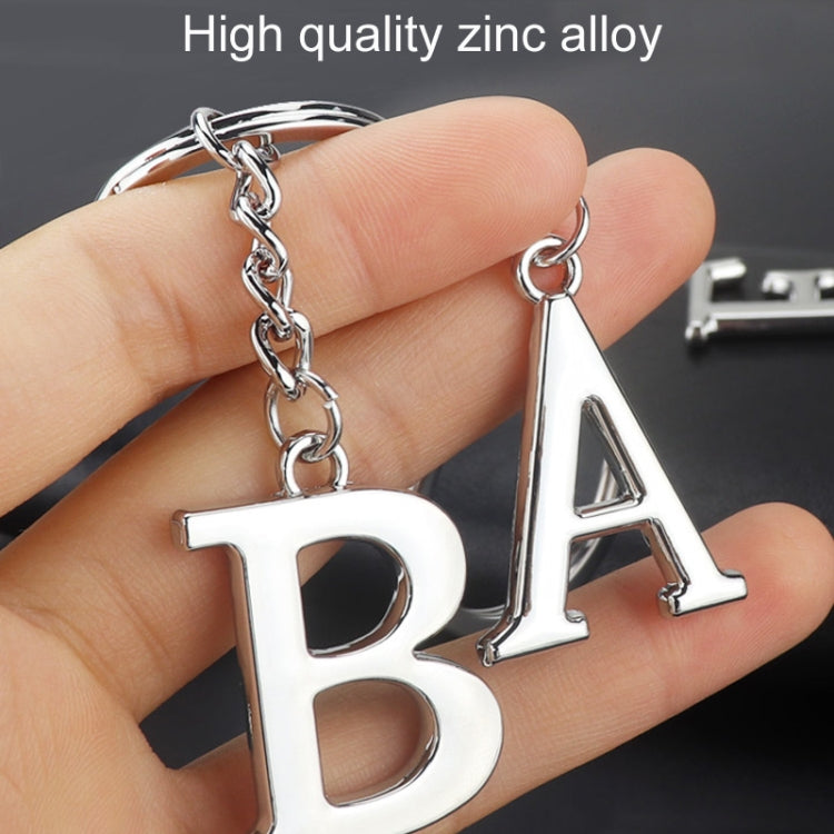 Double-Sided Three-Dimensional Plating Alphabet Keychain, Style: H - Key Rings by buy2fix | Online Shopping UK | buy2fix